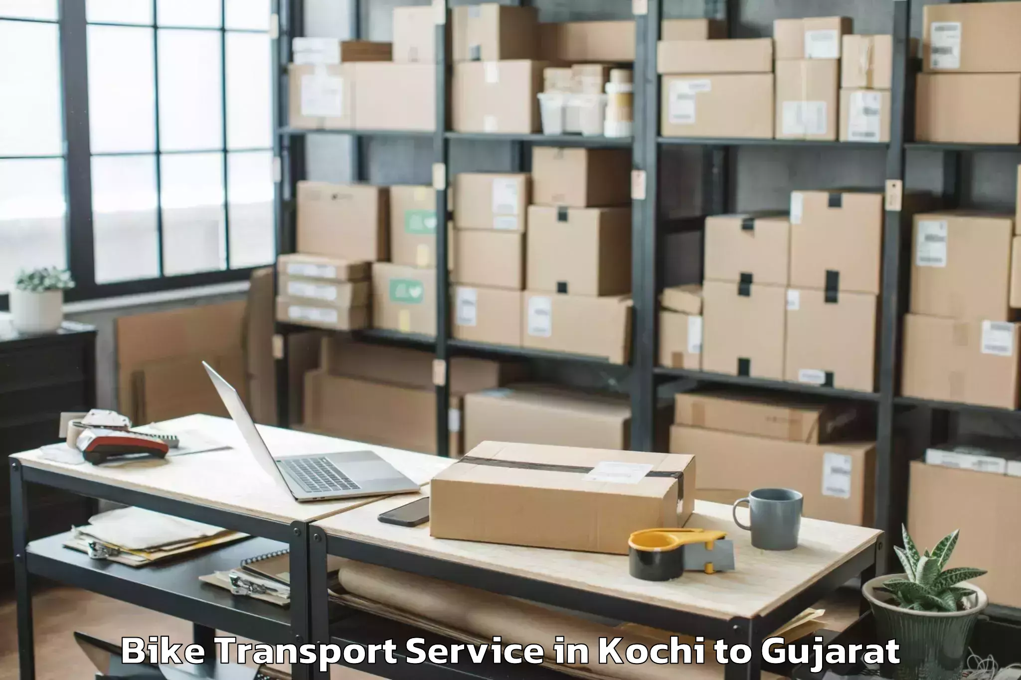 Kochi to Gujarat University Of Transpla Bike Transport Booking